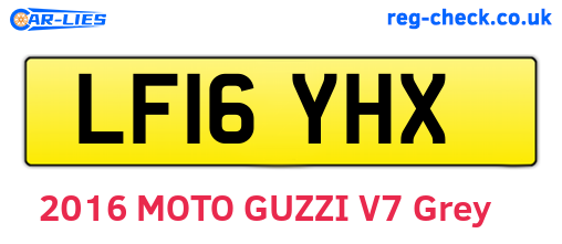 LF16YHX are the vehicle registration plates.