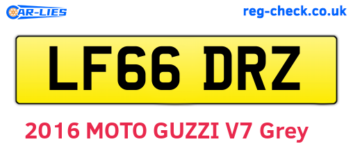 LF66DRZ are the vehicle registration plates.