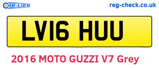 LV16HUU are the vehicle registration plates.