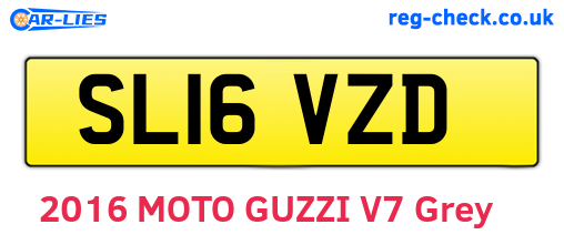 SL16VZD are the vehicle registration plates.