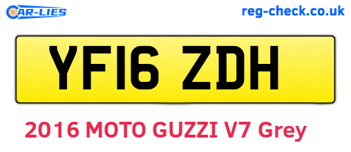 YF16ZDH are the vehicle registration plates.