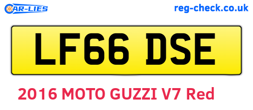 LF66DSE are the vehicle registration plates.