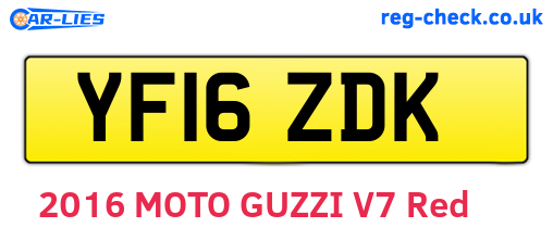 YF16ZDK are the vehicle registration plates.