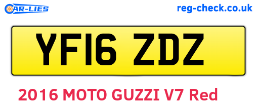 YF16ZDZ are the vehicle registration plates.