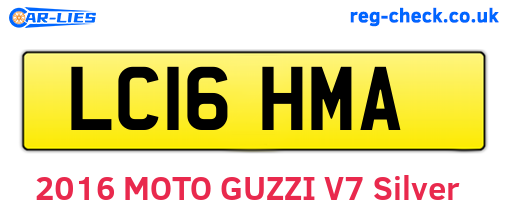 LC16HMA are the vehicle registration plates.