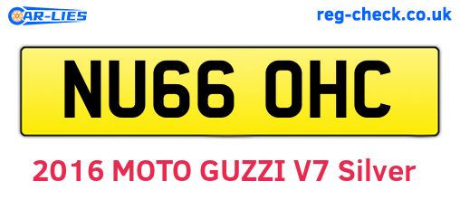 NU66OHC are the vehicle registration plates.