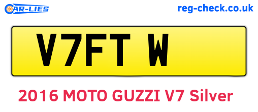V7FTW are the vehicle registration plates.