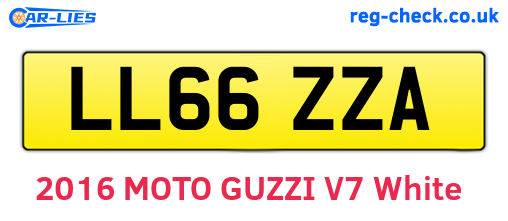 LL66ZZA are the vehicle registration plates.
