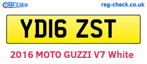 YD16ZST are the vehicle registration plates.