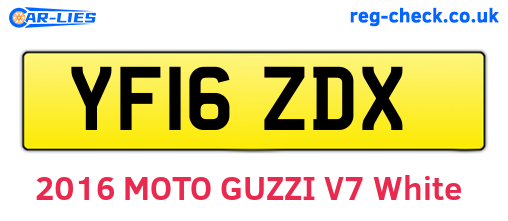 YF16ZDX are the vehicle registration plates.
