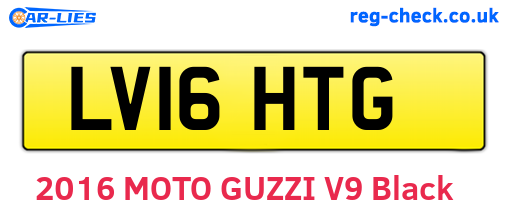 LV16HTG are the vehicle registration plates.