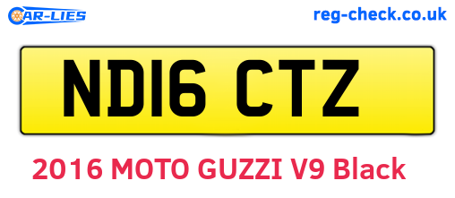 ND16CTZ are the vehicle registration plates.