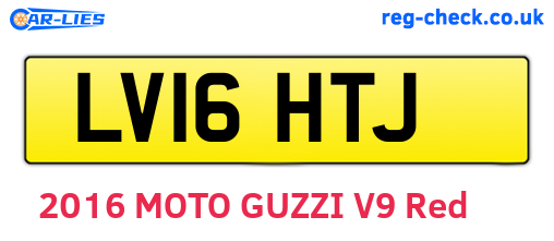LV16HTJ are the vehicle registration plates.