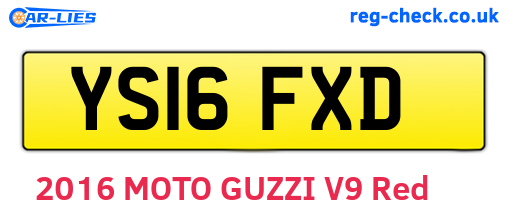 YS16FXD are the vehicle registration plates.