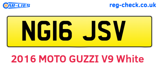 NG16JSV are the vehicle registration plates.