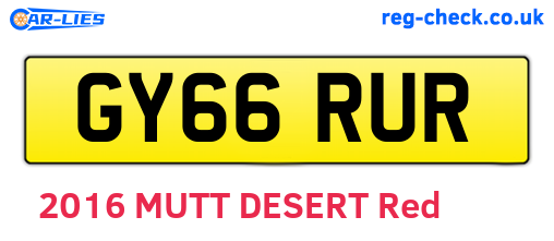 GY66RUR are the vehicle registration plates.