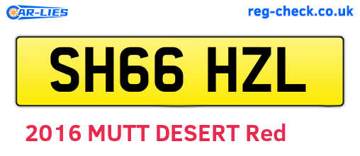 SH66HZL are the vehicle registration plates.