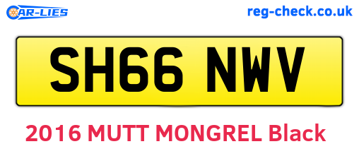SH66NWV are the vehicle registration plates.