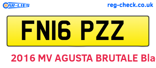 FN16PZZ are the vehicle registration plates.
