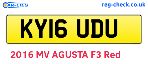 KY16UDU are the vehicle registration plates.