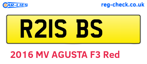 R21SBS are the vehicle registration plates.