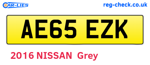 AE65EZK are the vehicle registration plates.