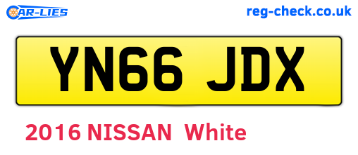YN66JDX are the vehicle registration plates.
