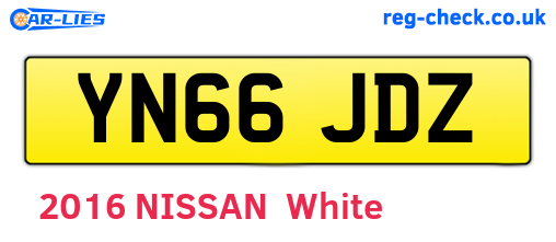 YN66JDZ are the vehicle registration plates.