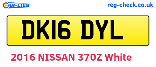 DK16DYL are the vehicle registration plates.