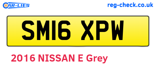 SM16XPW are the vehicle registration plates.