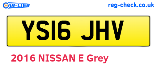 YS16JHV are the vehicle registration plates.