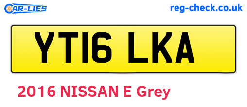 YT16LKA are the vehicle registration plates.