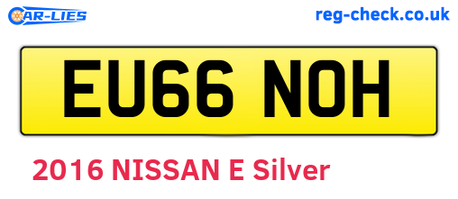 EU66NOH are the vehicle registration plates.