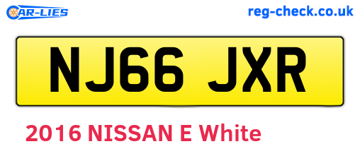 NJ66JXR are the vehicle registration plates.
