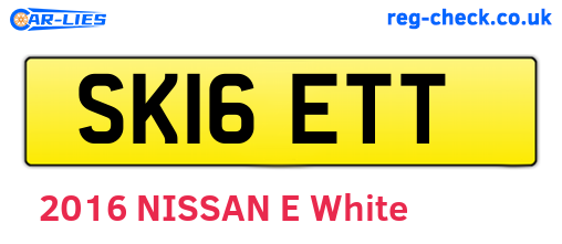 SK16ETT are the vehicle registration plates.