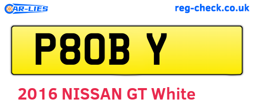 P8OBY are the vehicle registration plates.