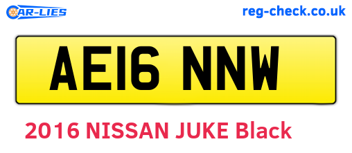 AE16NNW are the vehicle registration plates.