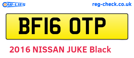BF16OTP are the vehicle registration plates.