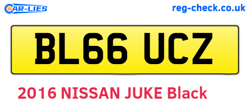 BL66UCZ are the vehicle registration plates.