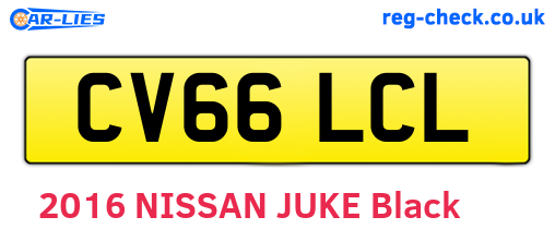 CV66LCL are the vehicle registration plates.