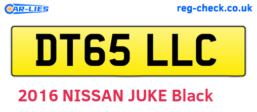 DT65LLC are the vehicle registration plates.