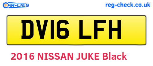 DV16LFH are the vehicle registration plates.