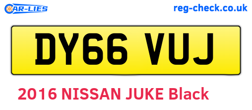DY66VUJ are the vehicle registration plates.