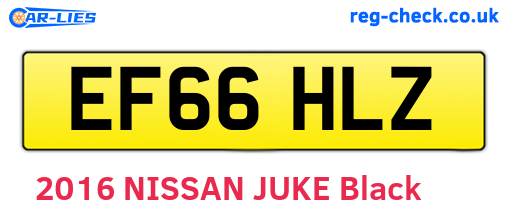 EF66HLZ are the vehicle registration plates.
