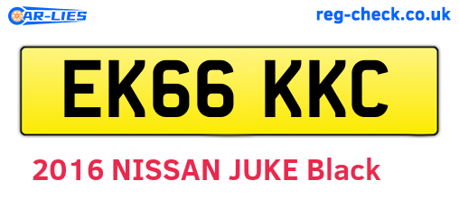 EK66KKC are the vehicle registration plates.