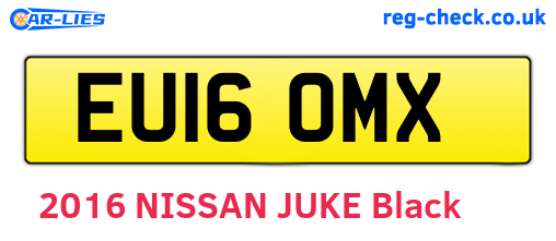 EU16OMX are the vehicle registration plates.