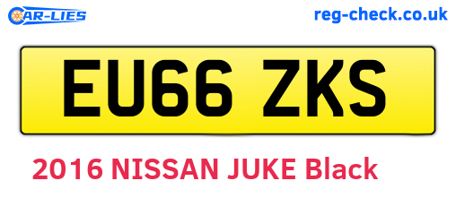 EU66ZKS are the vehicle registration plates.