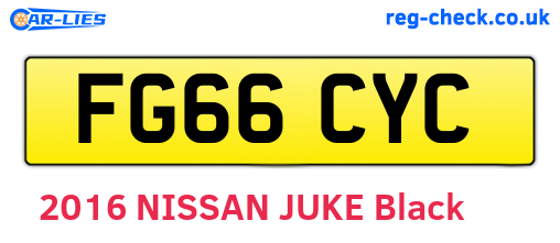 FG66CYC are the vehicle registration plates.