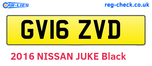 GV16ZVD are the vehicle registration plates.