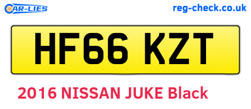 HF66KZT are the vehicle registration plates.